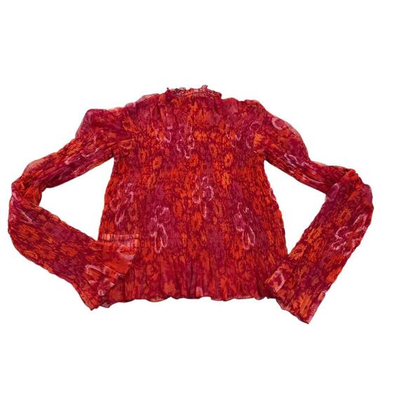 NWT Free People Women's Maroon Combo Hello There Top Size M - Picture 4 of 6